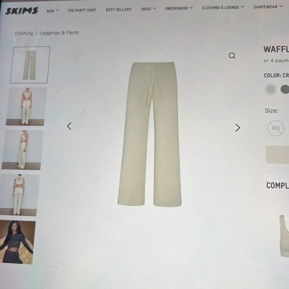 Skims Waffle Loose Pants - Picture 2 of 4